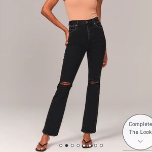 Abercrombie Ultra High Rise Ankle Straight Jeans